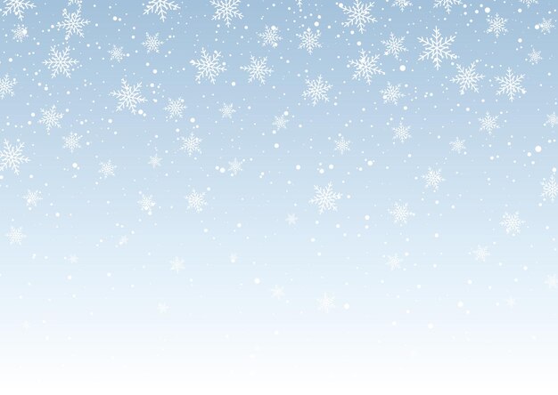 Fondo navideño con copos de nieve que caen