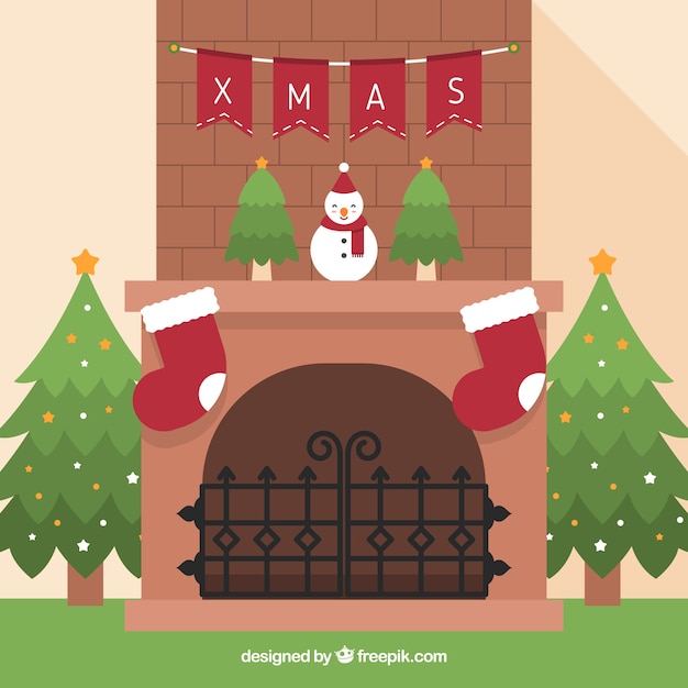 Vector gratuito fondo navideño decorativo