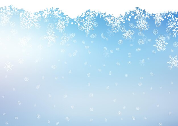 Fondo navideño con diseño de copos de nieve que caen