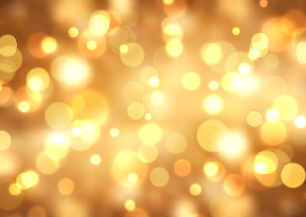 Fondo navideño con un diseño de luces bokeh doradas
