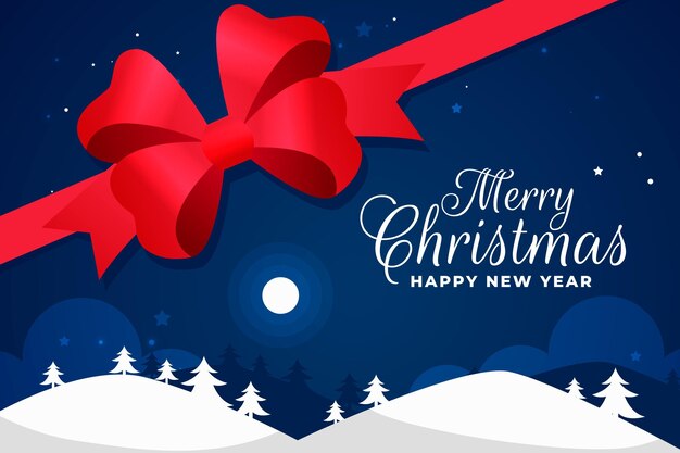 Fondo navideño en diseño plano