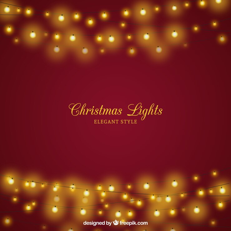 Vector gratuito fondo navideño con luces elegantes