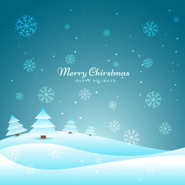 Fondo navideño nevado