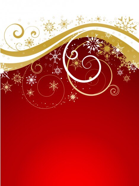 Fondo navideño de ondas de copos de nieve