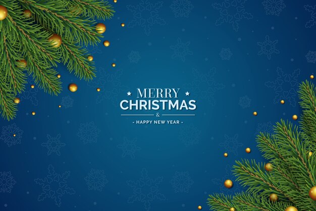 Fondo navideño realista en estilo elegante