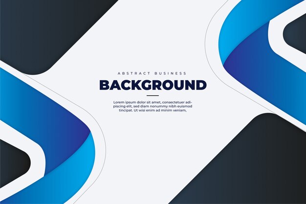 Fondo de negocios abstractos con plantilla de formas azules