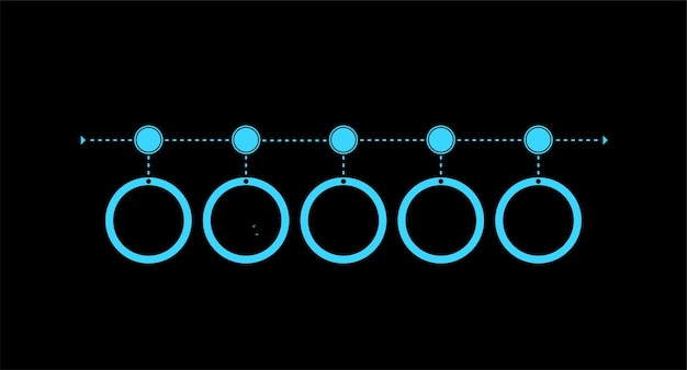 Un fondo negro con un círculo azul con los números 1 y 2 en el medio.