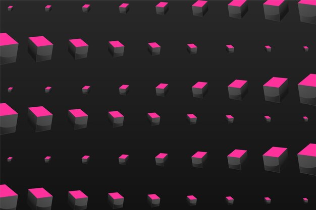 Fondo negro degradado con cubos