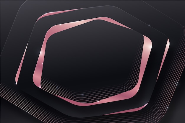 Fondo negro degradado y dorado rosa