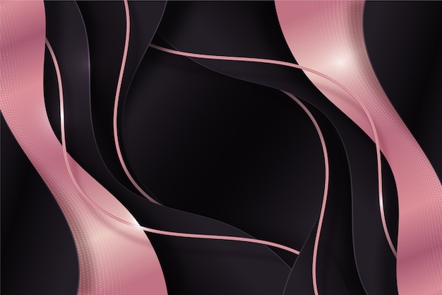 Fondo negro degradado y dorado rosa