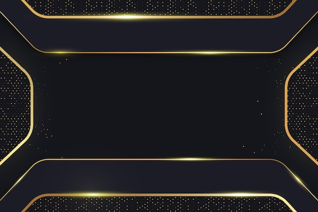 Fondo negro degradado con texturas doradas