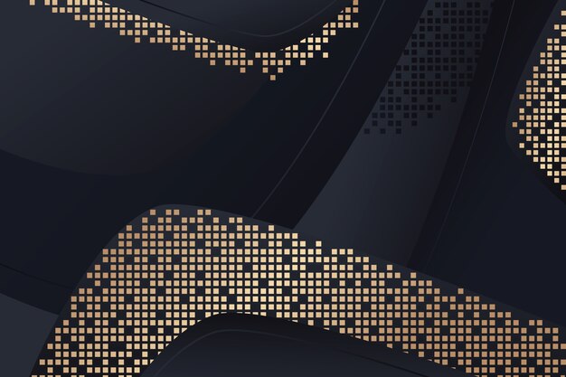Fondo negro degradado con texturas doradas