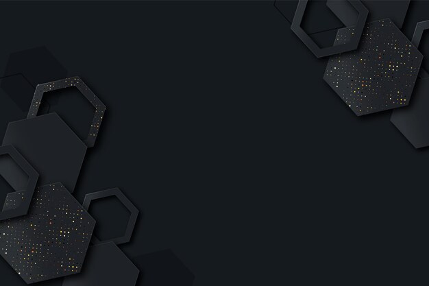 Fondo negro degradado con texturas doradas
