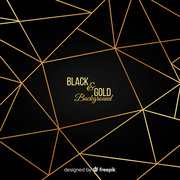 Fondo negro y dorado