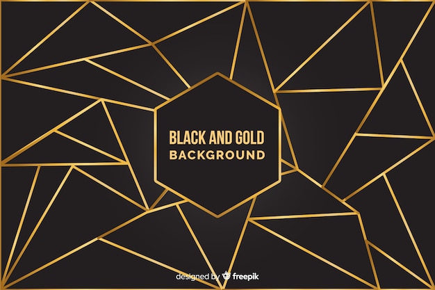 Fondo negro y dorado