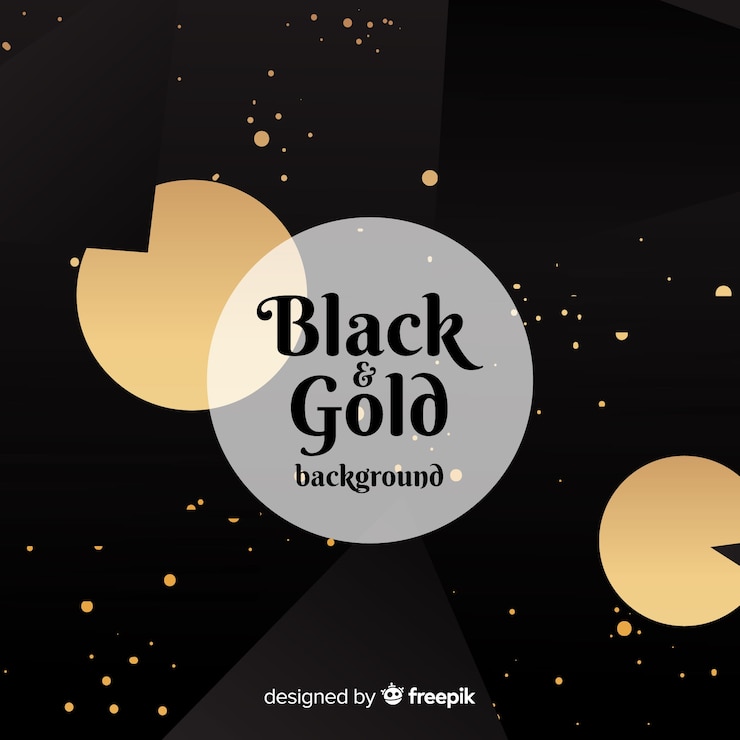 Vector gratuito fondo negro y dorado
