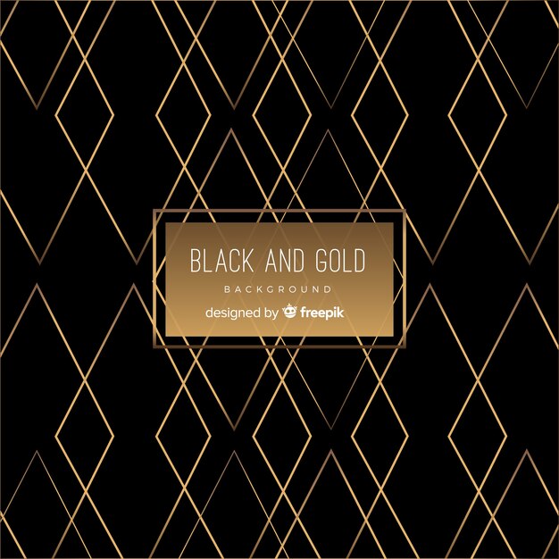Fondo negro y dorado