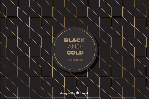 Fondo negro y dorado
