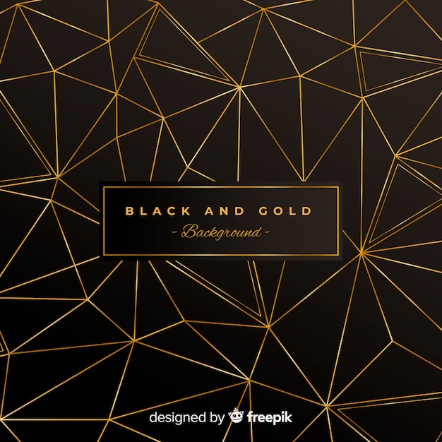 Fondo negro y dorado