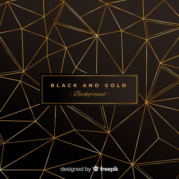 Fondo negro y dorado