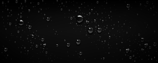 Vector gratuito fondo negro con gotas de agua clara