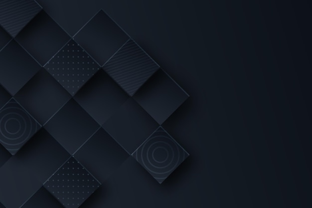 Fondo negro con gradiente con cubos