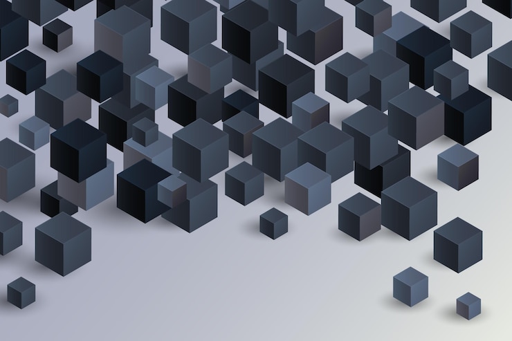 Vector gratuito fondo negro con gradiente con cubos