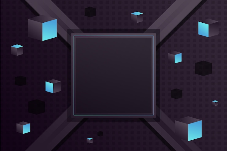Vector gratuito fondo negro con gradiente con cubos