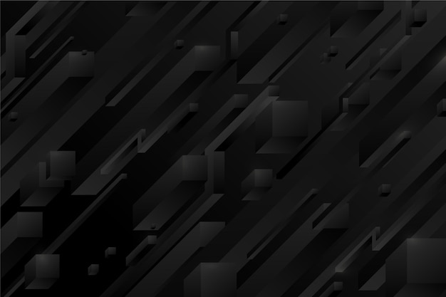 Fondo negro con gradiente con cubos