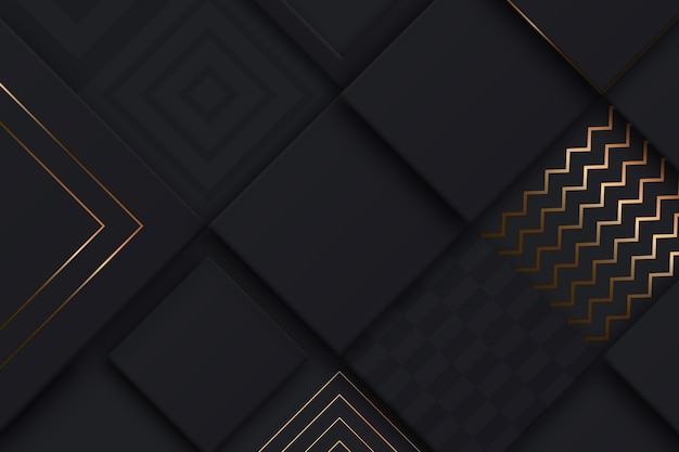 Fondo negro con gradiente con cubos