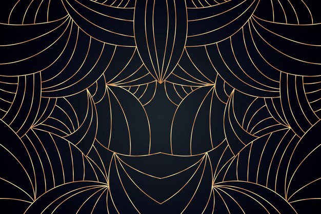 Fondo negro gradiente con texturas doradas