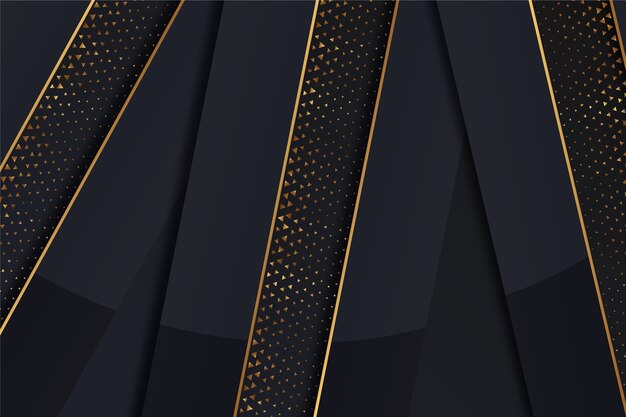 Fondo negro gradiente con texturas doradas