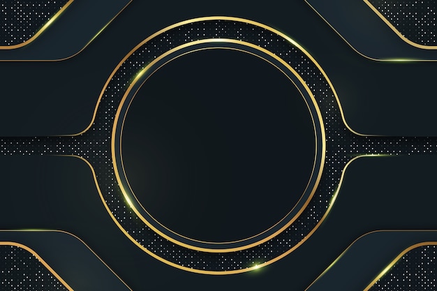 Fondo negro gradiente con texturas doradas