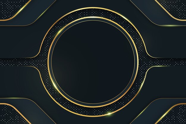 Fondo negro gradiente con texturas doradas