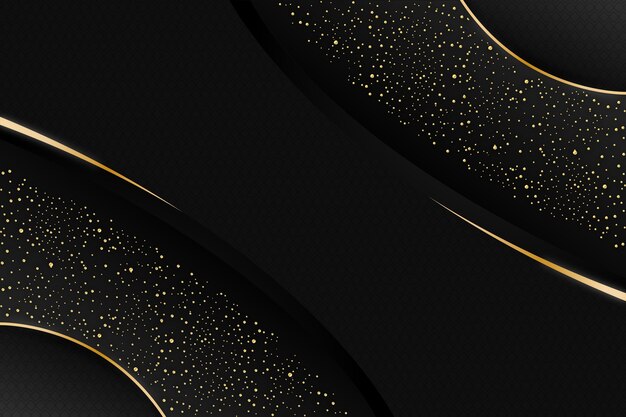 Fondo negro gradiente con texturas doradas