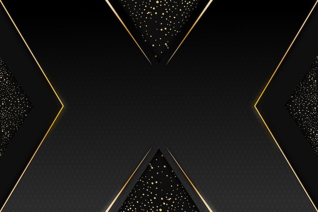 Fondo negro gradiente con texturas doradas