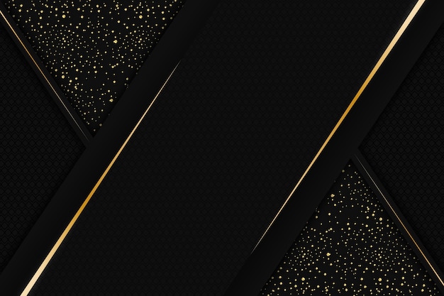 Fondo negro gradiente con texturas doradas