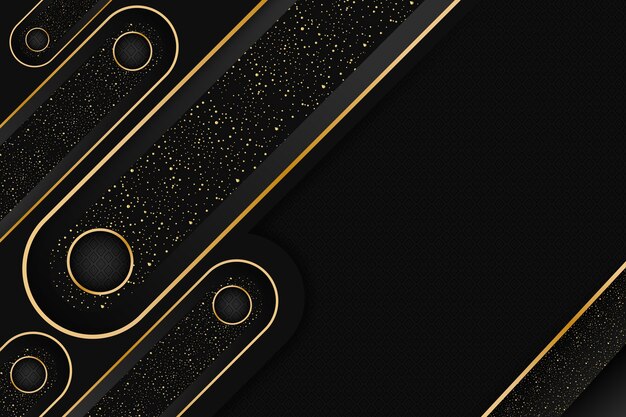 Fondo negro gradiente con texturas doradas