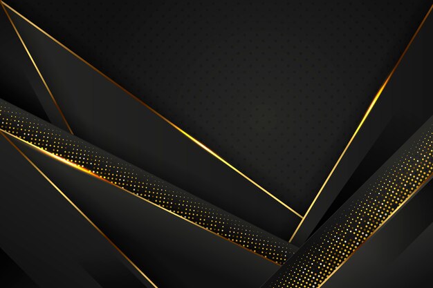 Fondo negro gradiente con texturas doradas