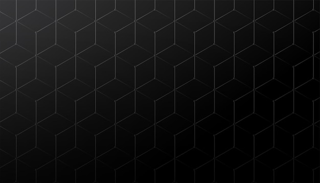 Fondo negro hexagonal de diseño moderno