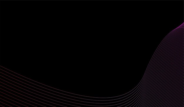 Un fondo negro con líneas moradas y naranjas.