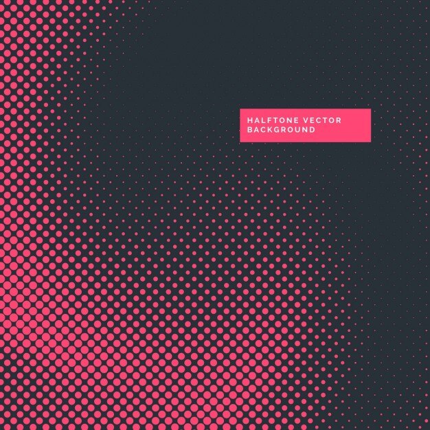 Fondo negro con puntos de semitono rojos
