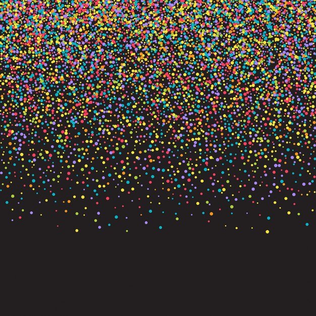 Fondo negro con purpurina de colores