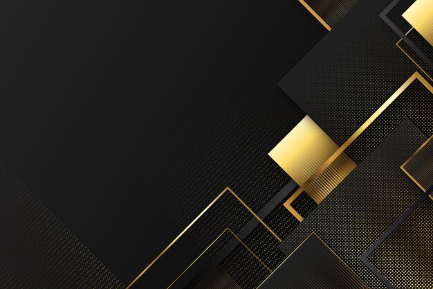 Fondo negro realista con texturas doradas