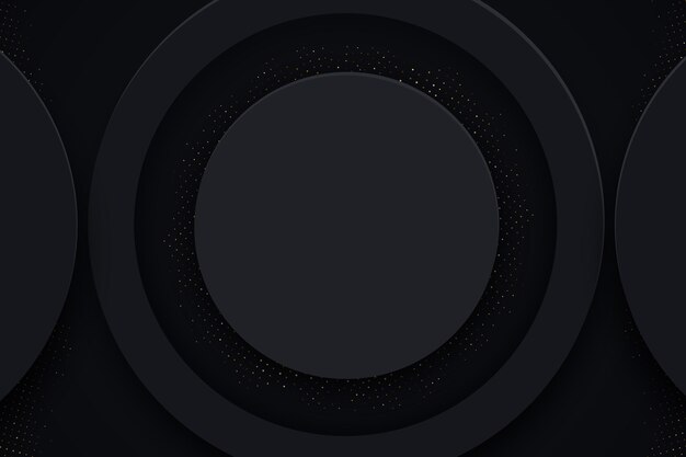 Fondo negro realista con texturas doradas
