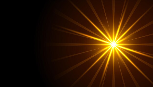 Fondo negro con vector de diseño de destello de luz brillante