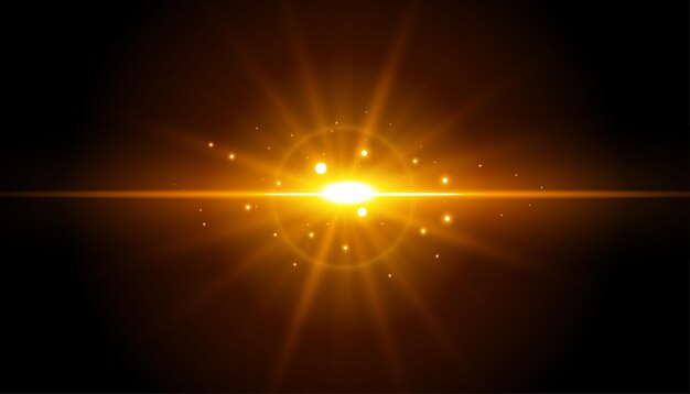Fondo negro con vector de diseño de efecto de destello de luz brillante