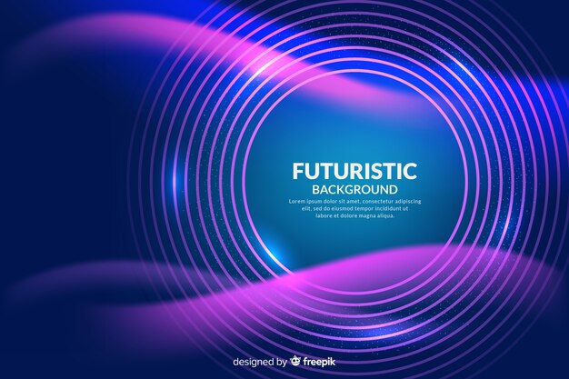 Fondo neón abstracto futurista