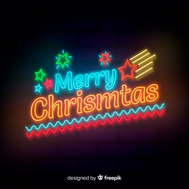 Fondo de neón de navidad