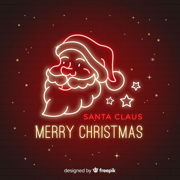 Fondo neón de navidad